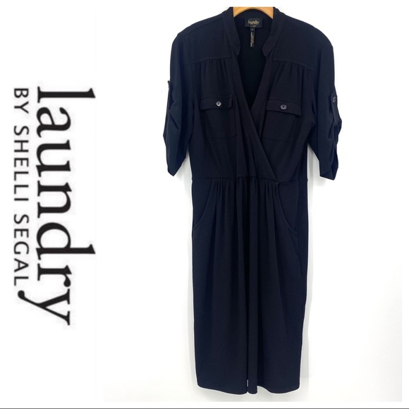 💕SALE💕 Laundy by Shelli Segal Black Dress - Picture 2 of 9